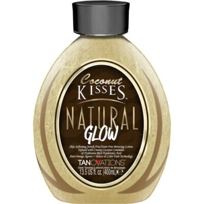 Coconut Kisses Natural Glow™ - Coconut-Based Indoor Outdoor Tanning Lotion Gives the Skin a Bronze Glow