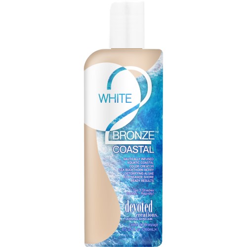 White 2 Bronze Coastal™ - Blue Hued Dark Tanning Bronzers-Free Detoxifying Formula for 3 Shades Darker Rapidly - Image 3